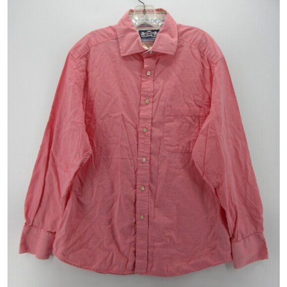 Robert Graham R&G Shirt XL Button Up Pocket Preppy Flip Cuffs Cotton - Picture 1 of 13